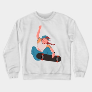 Skater Girl Crewneck Sweatshirt